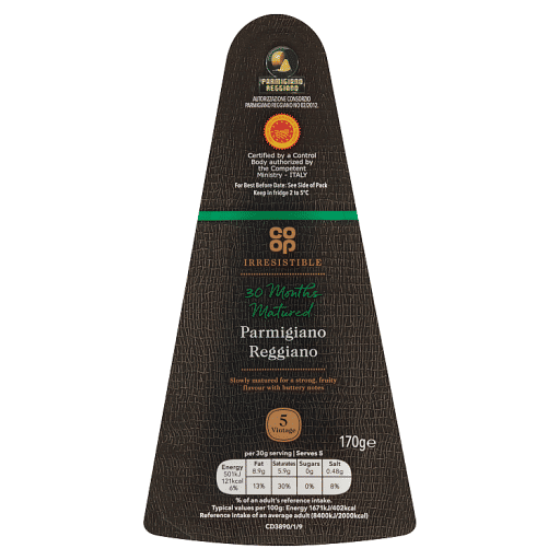 Co-op Irresistible 30 Months Matured Parmigiano Reggiano 170g