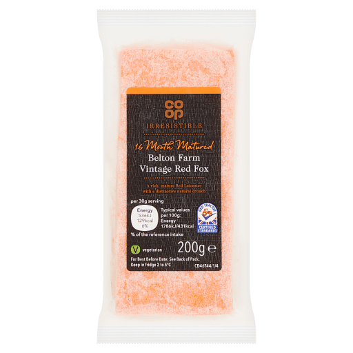 Co-op Irresistible 16 Month Matured Belton Farm Vintage Red Fox 200g