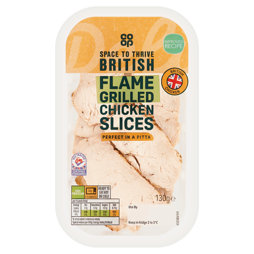 Co-op Space to Thrive British Flame Grilled Chicken Slices 130g