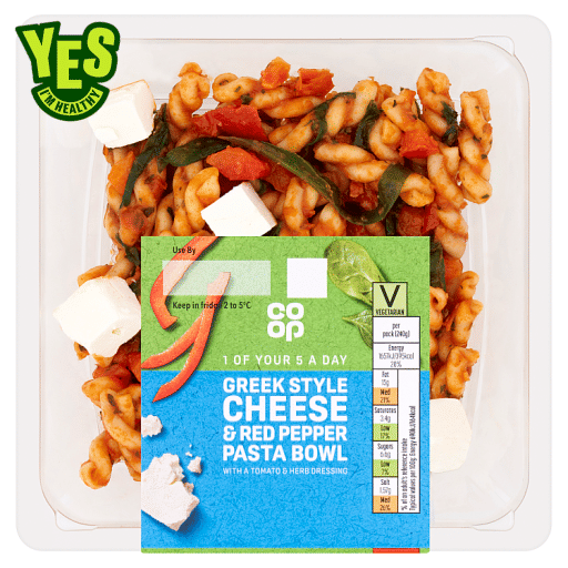 Co-op Greek Style Cheese & Red Pepper Pasta Bowl 240g