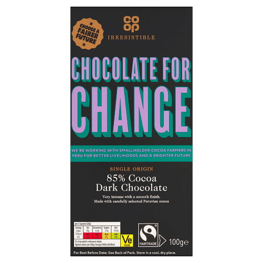 Co-op Irresistible Single Origin 85% Cocoa Dark Chocolate 100g