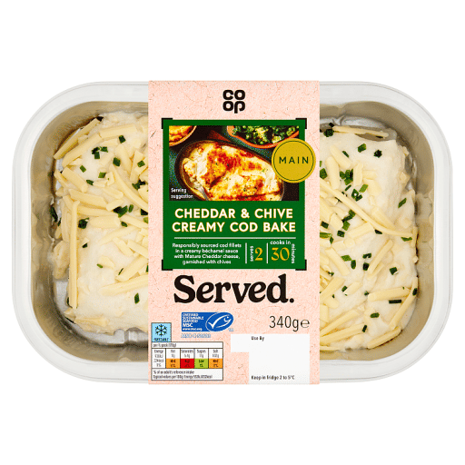 Co-op Cheddar & Chive Creamy Cod Bake Served 340g