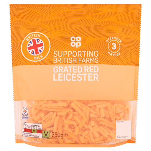 Co-op Grated Red Leicester 250g