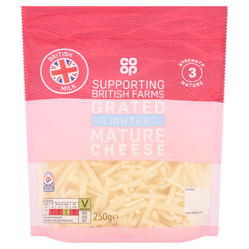 Co-op Grated Lighter Mature Cheese 250g