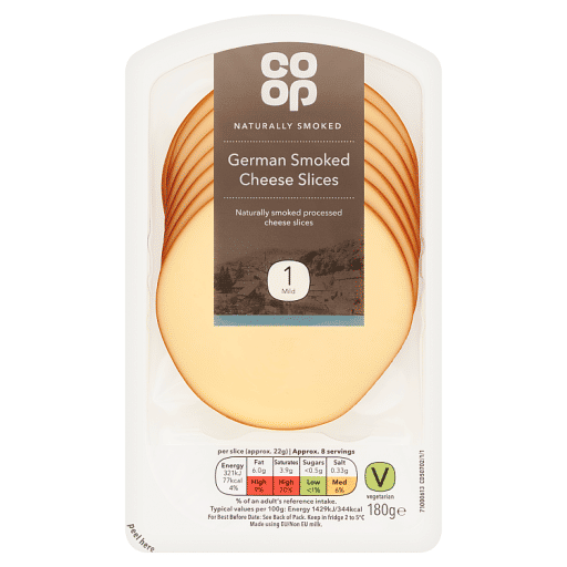 Co-op German Smoked Cheese Slices 180g