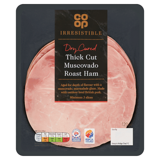 Co-op Irresistible Thick Cut Muscovado Roast Ham 120g