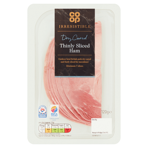 Co-op Irresistible 7 Dry Cured Thinly Sliced Ham 120g