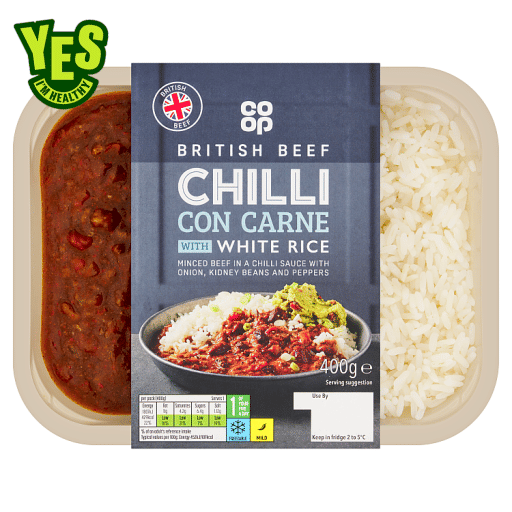 Co-op Chilli Con Carne with White Rice 400g