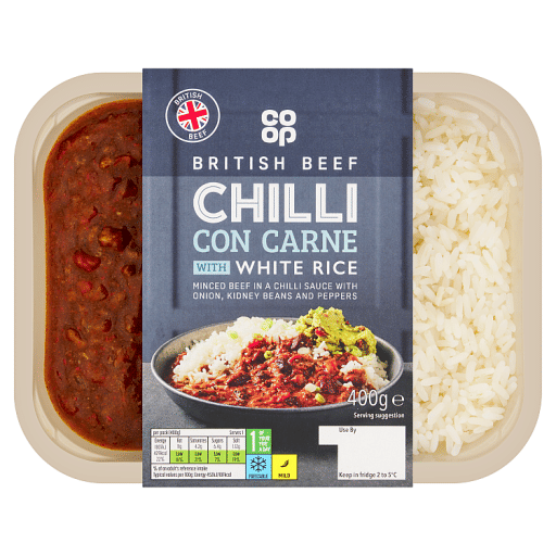 Co-op Chilli Con Carne with White Rice 400g