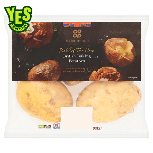 Co-op Irresistible British Baking Potatoes 800g