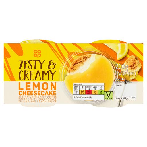 Co-op Lemon Cheesecake 2 x 100g (200g)