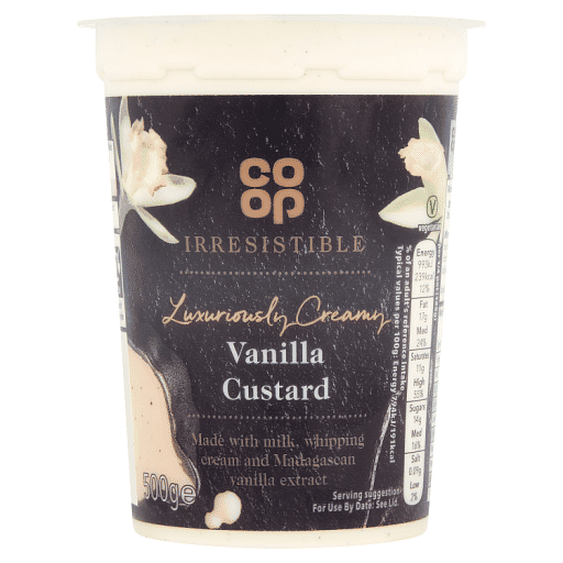 Co-op Irresistible Vanilla Custard 500g