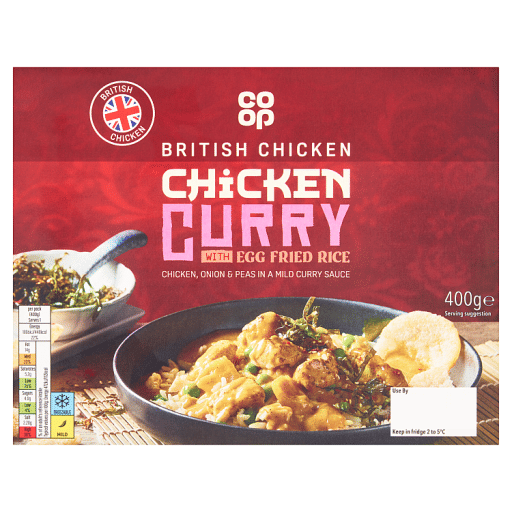 Co-op British Chicken Curry with Egg Fried Rice 400g