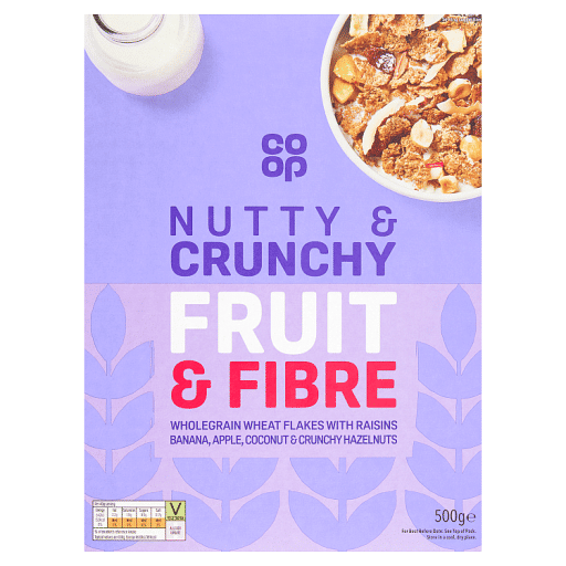 Co-op Nutty u0026 Crunchy Fruit u0026 Fibre 500g