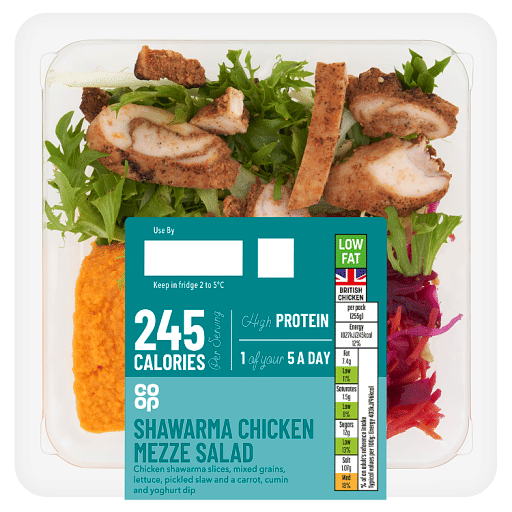 Co-op Shawarma Chicken Mezze Salad 255g