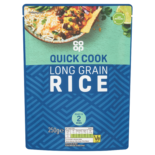 Co-op Microwave Rice Long Grain 250g