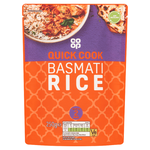 Co-op Microwave Rice Basmati 250g