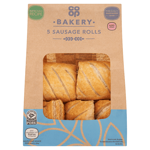 Co-op Bakery 5 Sausage Rolls