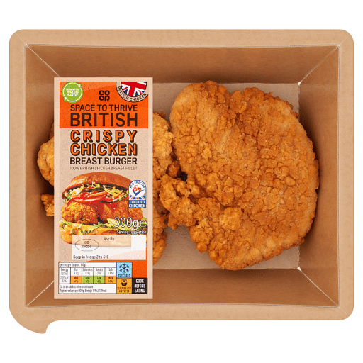 Co-op Space to Thrive British Crispy Chicken Breast Burger 300g