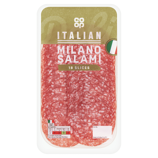 Co-op 18 Italian Milano Salami Slices 80g
