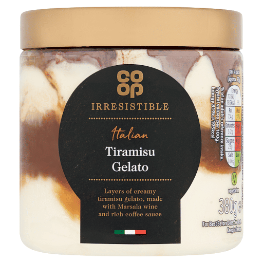 Co-op Irresistible Italian Tiramisu Gelato 380g
