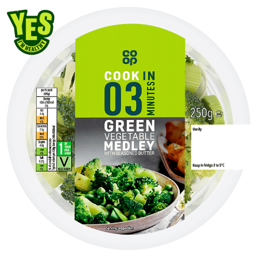 Co-op Green Vegetable Medley with Seasoned Butter 250g
