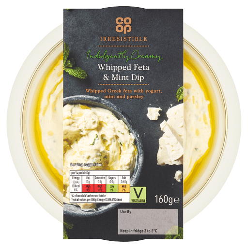 Co-op Irresistible Whipped Feta u0026 Mint Dip 160g