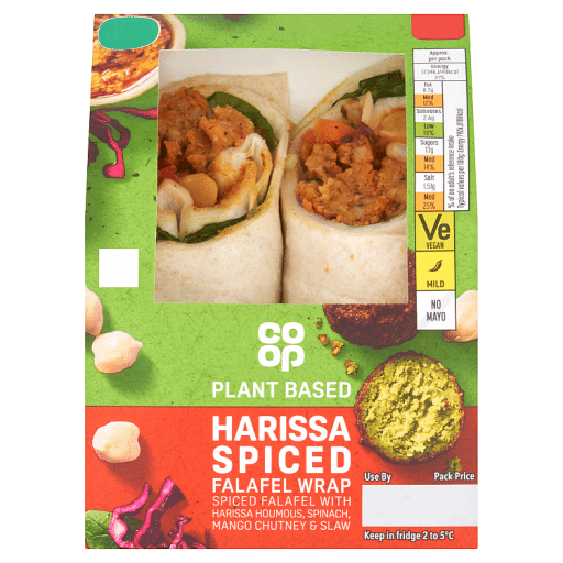 Co-op Harissa Spiced Falafel Wrap