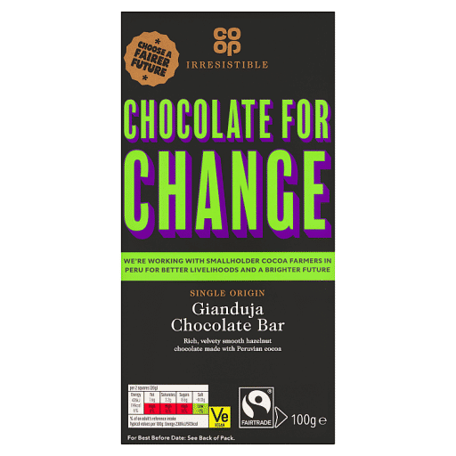 Co-op Irresistible Single Origin Gianduja Chocolate Bar 100g