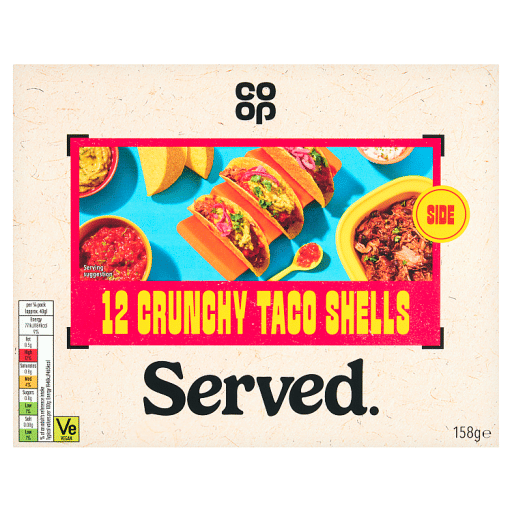 Co-op Served 12 Crunchy Taco Shells 158g