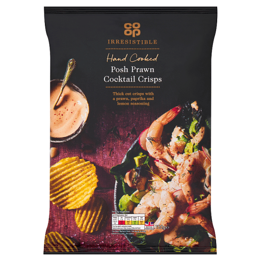 Co-op Irresistible Hand Cooked Posh Prawn Cocktail Crisps 150g
