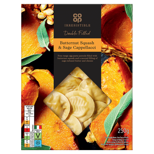 Co-op Irresistible Butternut Squash u0026 Sage Cappellacci 250g