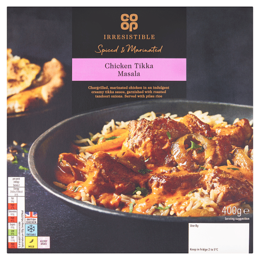 Co-op Irresistible Spiced & Marinated Chicken Tikka Masala 400g
