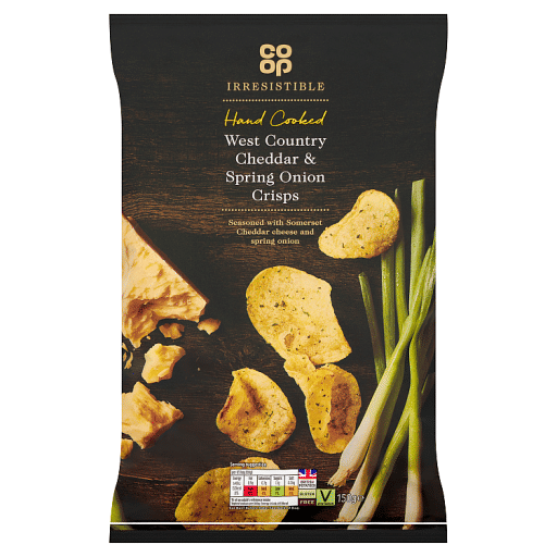 Co-op Irresistible West Country Cheddar & Spring Onion Crisps 150g