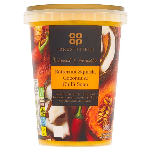 Co-op Irresistible Butternut Squash, Coconut u0026 Chilli Soup 600g
