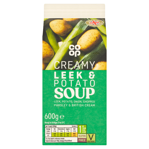 Co-op Creamy Leek u0026 Potato Soup 600g