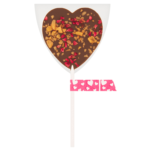 Co-op Milk Chocolate Lolly with Bronze Lustred Honeycomb and Freeze Dried Raspberry Pieces 30g