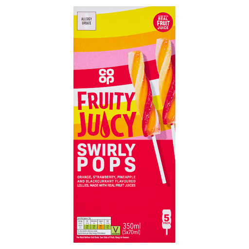 Co-op Fruity Juicy Swirly Pops 5 x 70ml (350ml)