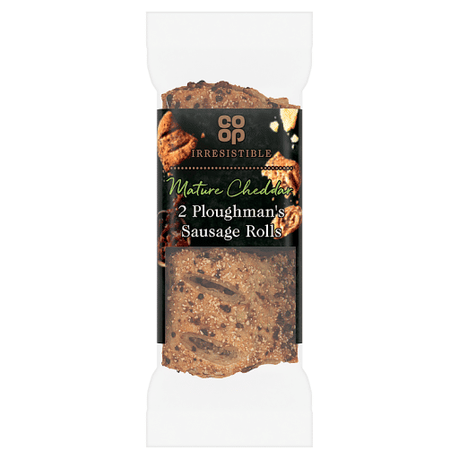 Co-op Irresistible 2 Mature Cheddar Ploughman's Sausage Rolls 94g