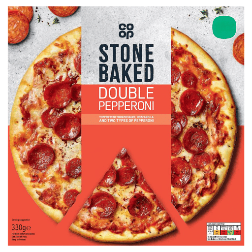 Co-op Stonebaked Double Pepperoni Pizza 330g