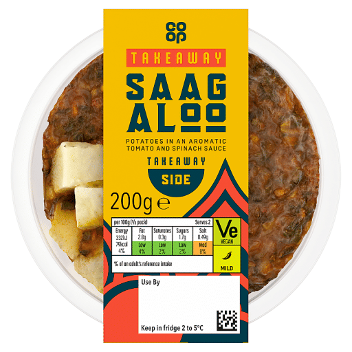 Co-op Takeaway Saag Aloo 200g