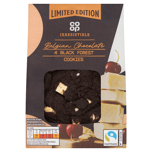 Co-op Irresistible 4 Limited Edition Belgian Chocolate Black Forest Cookies