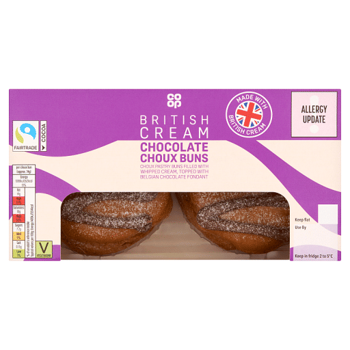 Co-op British Cream Chocolate Choux Buns