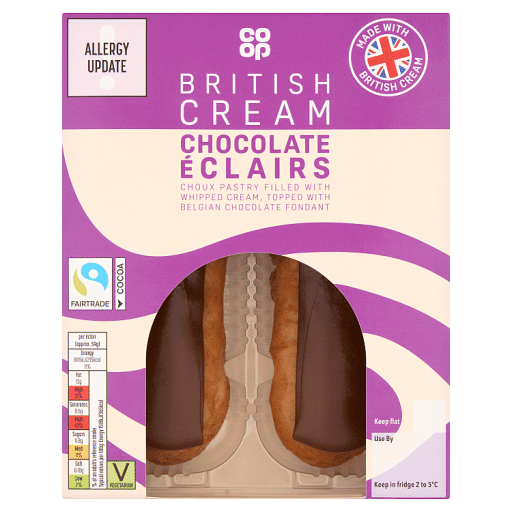 Co-op British Cream Chocolate Eclairs