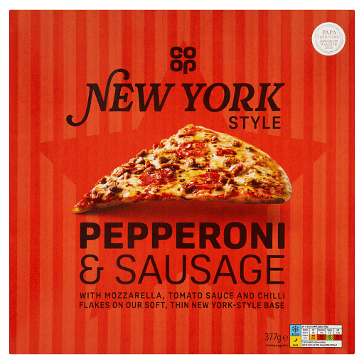 Co-op New York Style Pepperoni & Sausage 377g