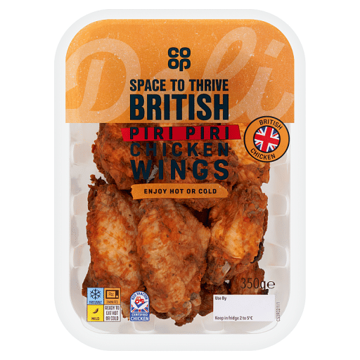 Co-op Space to Thrive British Piri Piri Chicken Wings 350g