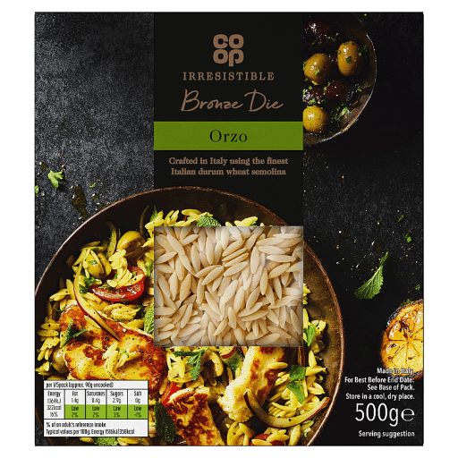 Co-op Irresistible Bronze Die Orzo 500g