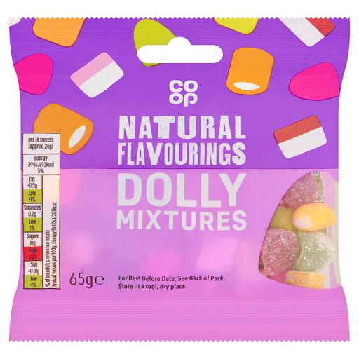 Co-op Natural Flavourings Dolly Mixtures 65g