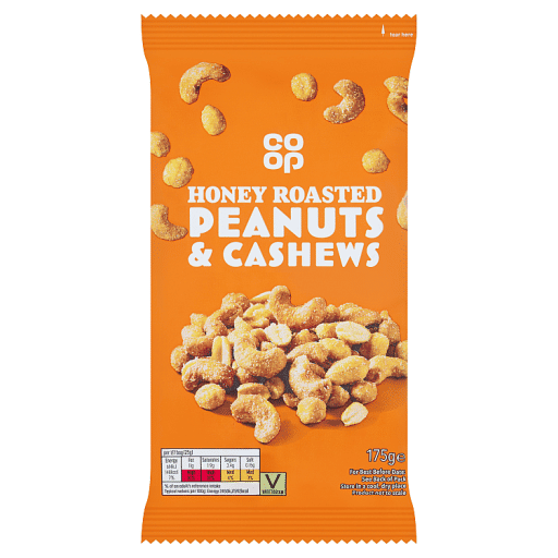 Co-op Honey Roasted Peanuts u0026 Cashews 175g