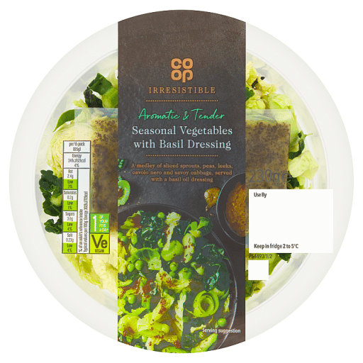 Co-op Irresistible Seasonal Vegetables with Basil Dressing 230g